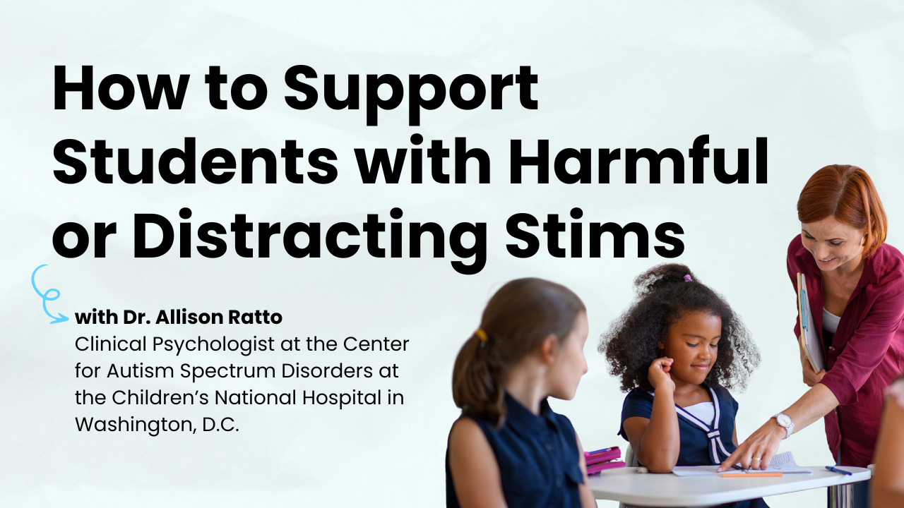 Supports for Students with Harmful or Distracting Stims